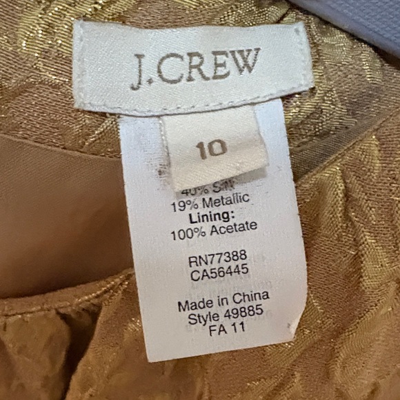 Elegant J.CREW Gold Women's Mini Dress - Picture 5 of 8